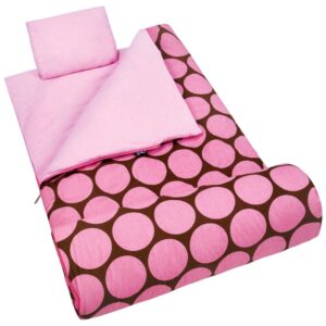 Wildkin Big Dots Pink Sleeping Bag