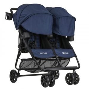 zoe xl2 best v2 lightweight double travel & everyday umbrella twin stroller system