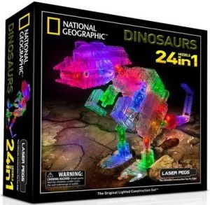 Laser Pegs National Geographic Dinosaurs Building Kit