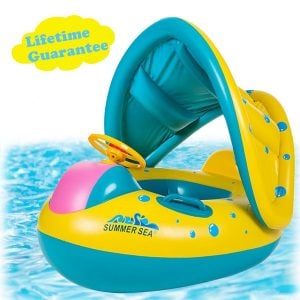 Punada Baby Pool Float with Canopy Inflatable Swimming Floats