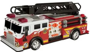 Toy State 14” Rush And Rescue Police And Fire-Hook And Ladder Fire Truck