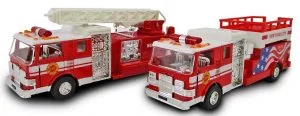 Wonder Toys 7” Fire Truck Fire Engine - 2 pack 