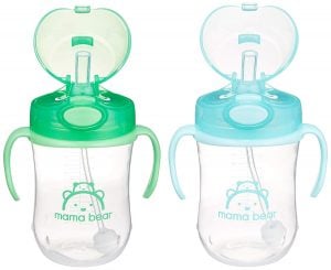  Amazon Brand – Mama Bear Weighted Straw Sippy Cup