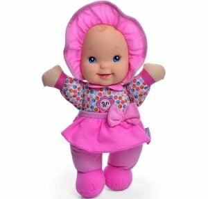 Baby’s First Giggles 13″ Soft Body Machine Washable Kisses Baby Doll for Boys and Girls