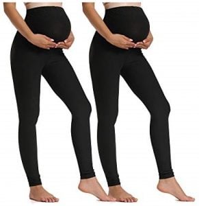 Foucome Women’s Over The Belly Super Soft Support Maternity Leggings