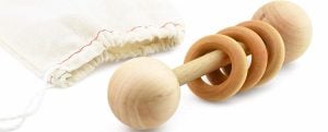 Organic Wood Montessori Styled Baby Rattle by Homi Baby