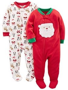 Simple Joys By Carter's Holiday Fleece Footed Pajamas