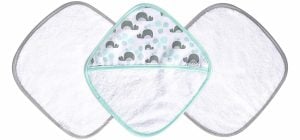 THE J J COLE Aqua Whales Baby Washcloths