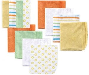 THE LUVABLE FRIENDS Yellow 12 Packs Washcloths