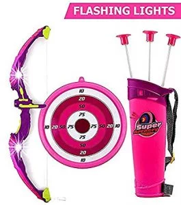 Toysery Bow and Arrow for Kids Set with LED Flashing Lights