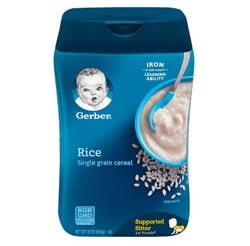 Gerber Single-Grain Rice Baby Cerealhoes