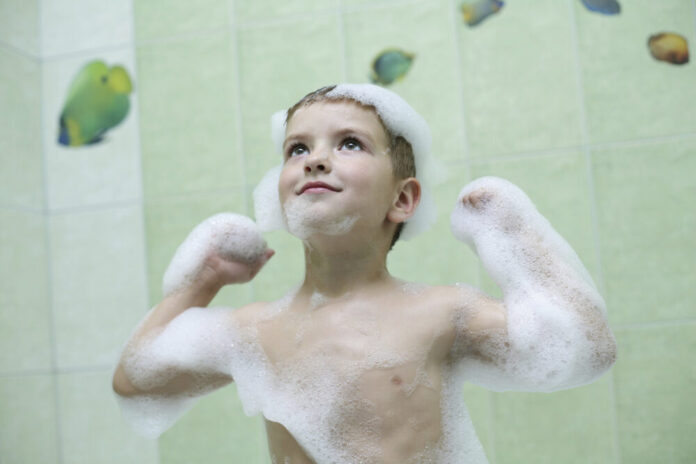 bathing kid