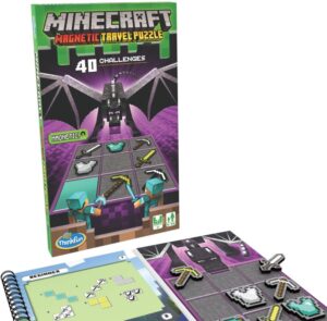 ThinkFun Minecraft Magnetic Travel Puzzle Logic Game & STEM Toy