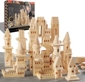 Wooden Castle Building Blocks Set