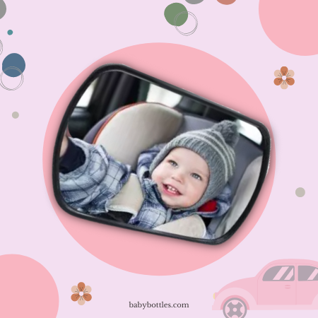 Baby Car Mirror – Rear View Baby Car Back Seat Mirror – Child Observation Mirror Wide Convex and Shatterproof