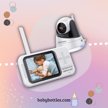 DBPOWER Video Baby Monitor with 4.3″ LCD Split Screen-Viewing Up to 4 Cameras