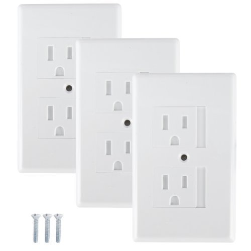 Safe Plate Outlet Covers White - 3 Pack